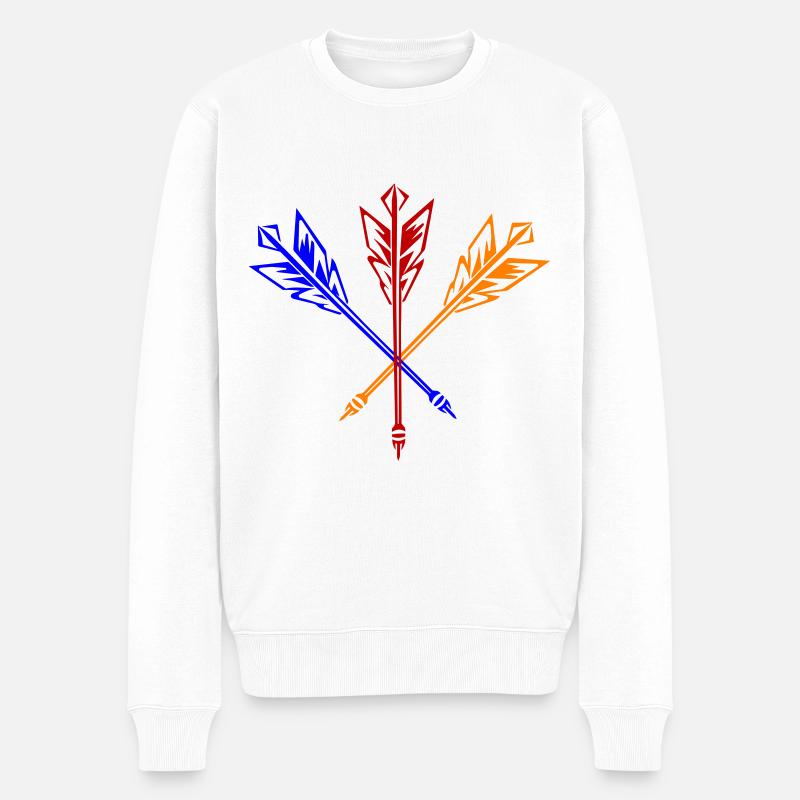 Dartpfeile Darts Symbol - Männer Premium Bio Pullover - Weiß