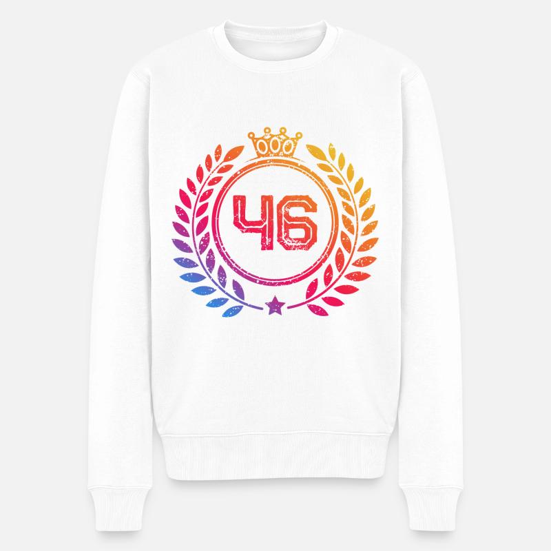 46 Couronne numérique - Pull Premium bio Homme - blanc
