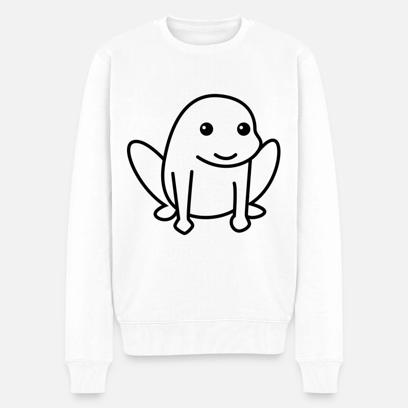 Grenouille Comic Animal - Pull Premium bio Homme - blanc