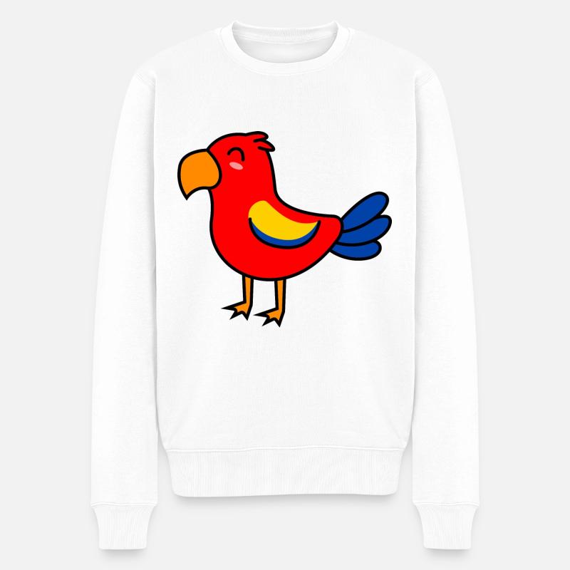 Papagai Comic Animal - Pull Premium bio Homme - blanc
