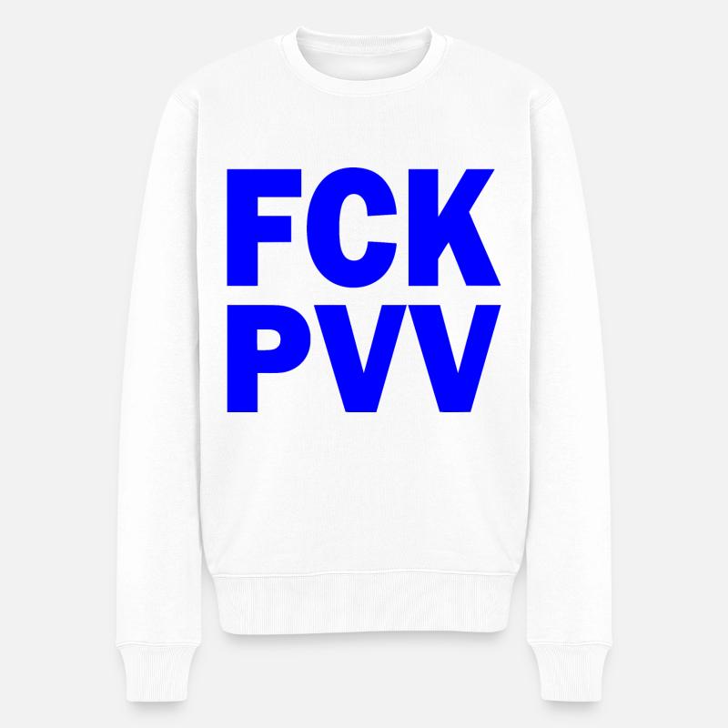 Fck pvv - Männer Premium Bio Pullover - Weiß