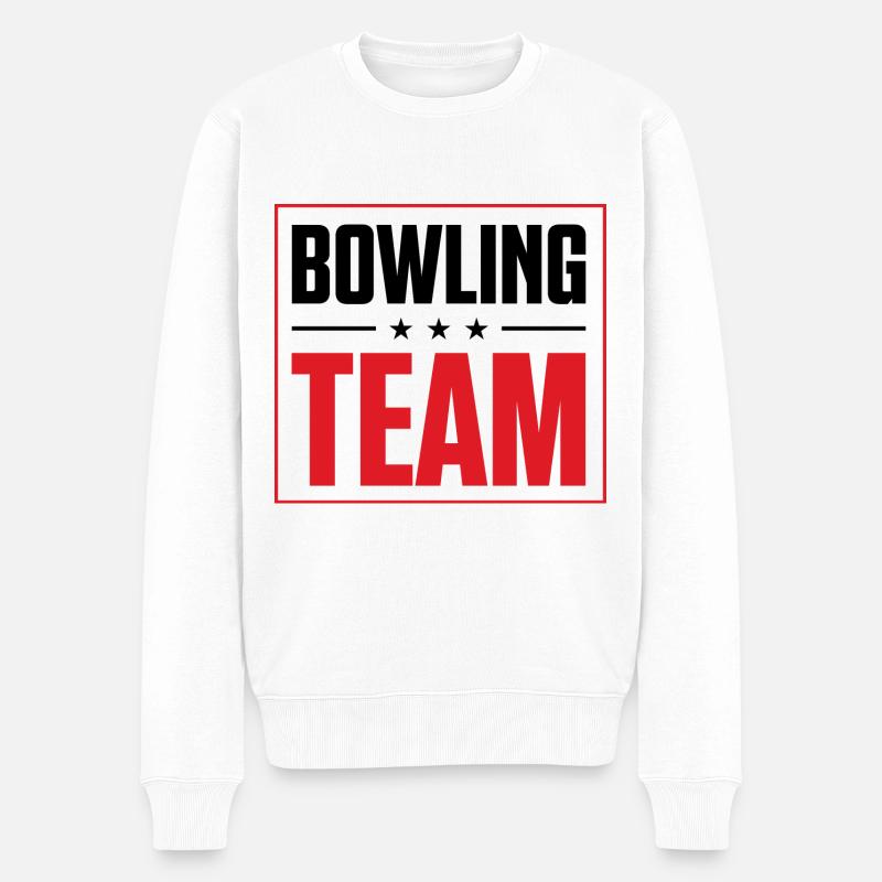 Bowling Team - Männer Premium Bio Pullover - Weiß