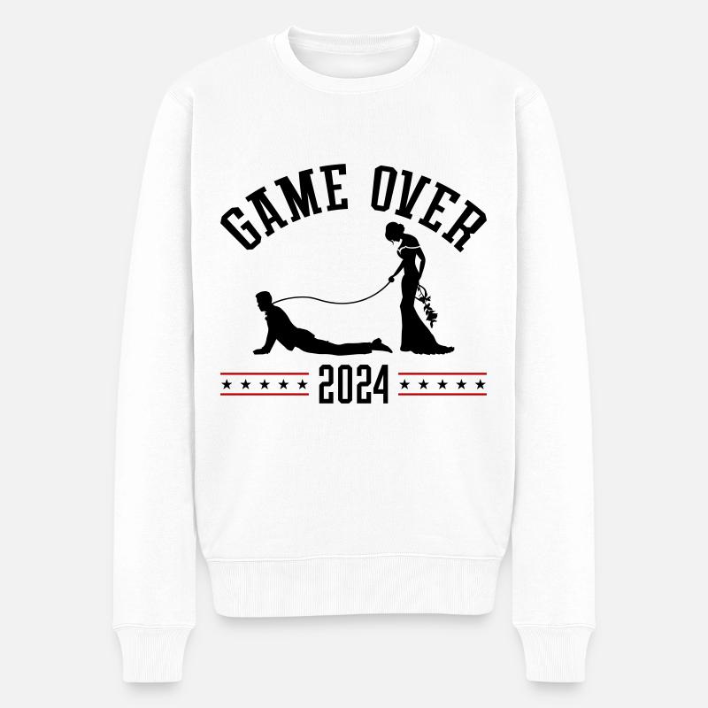 Mariage Game Over 2024 - Pull Premium bio Homme - blanc