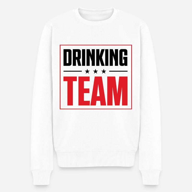 Équipe de consommation d’alcool - Pull Premium bio Homme - blanc