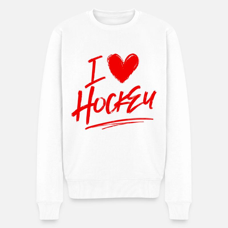 J’adore le hockey - Pull Premium bio Homme - blanc