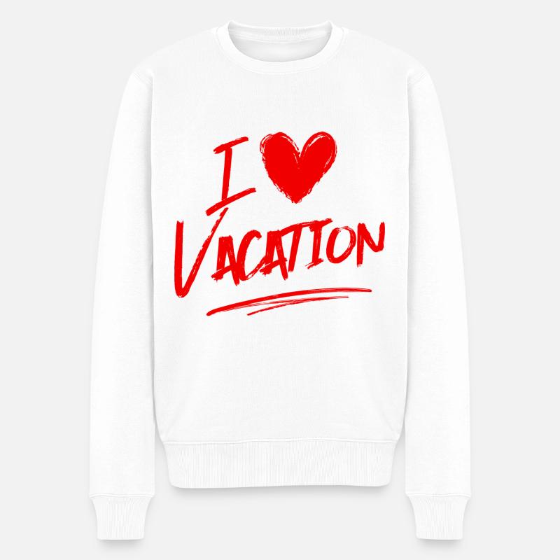 J’adore les vacances - Pull Premium bio Homme - blanc
