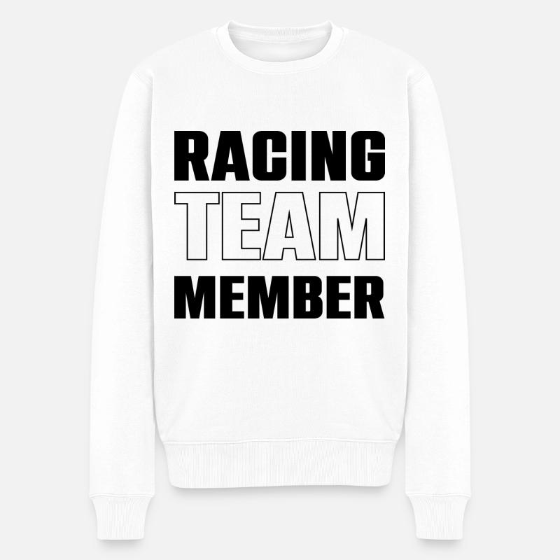 Racing Team - Männer Premium Bio Pullover - Weiß