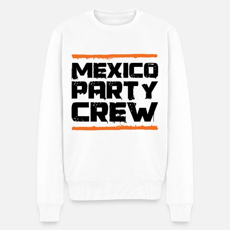 Mexiko Party Crew - Männer Premium Bio Pullover - Weiß