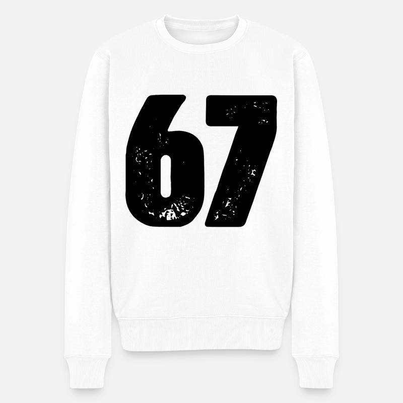 Maillot numéro 67 - Pull Premium bio Homme - blanc