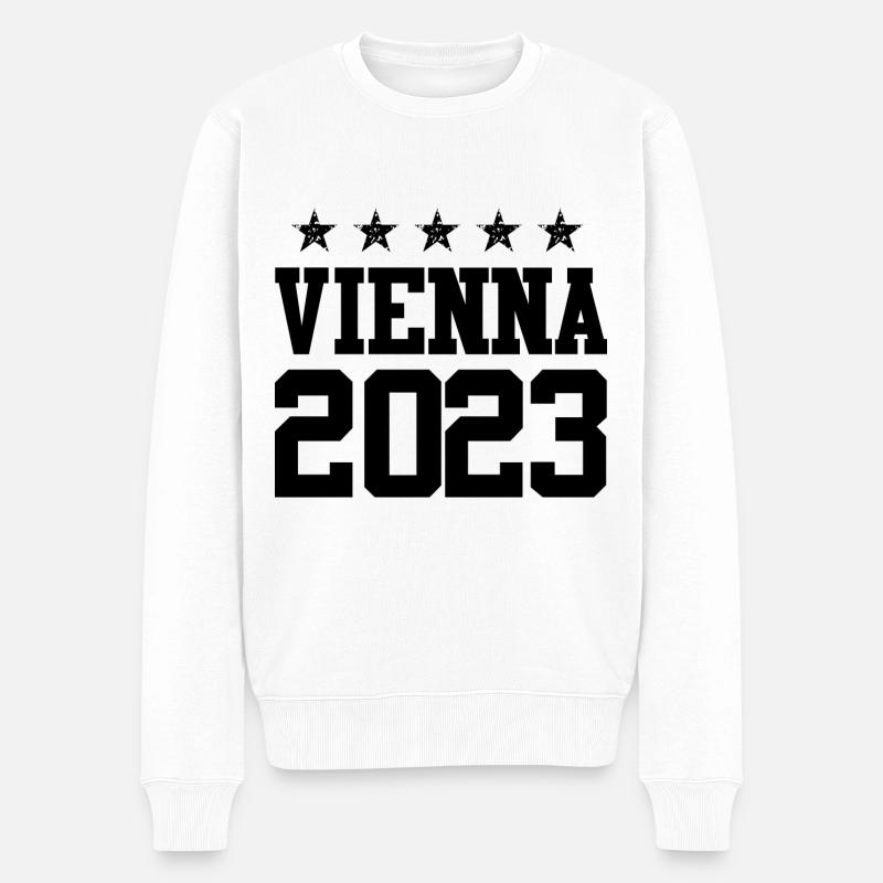 Vienna 2023 Wien - Männer Premium Bio Pullover - Weiß