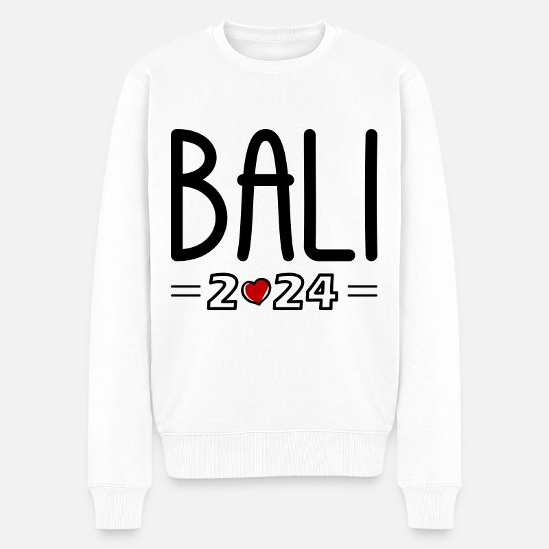 Bali 2024 Coeur - Pull Premium bio Homme - blanc