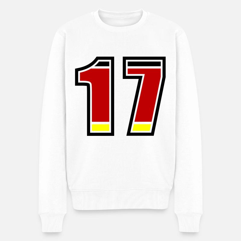 17 Nummer Deutschland Trikot - Männer Premium Bio Pullover - Weiß