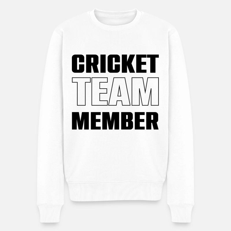 Cricket Team - Männer Premium Bio Pullover - Weiß