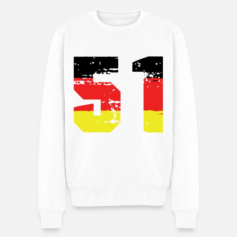 51 Numéro Allemagne Jersey - Pull Premium bio Homme - blanc