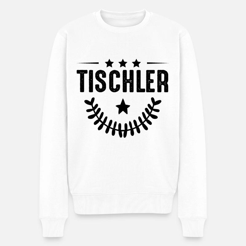 Tischler Beruf - Männer Premium Bio Pullover - Weiß