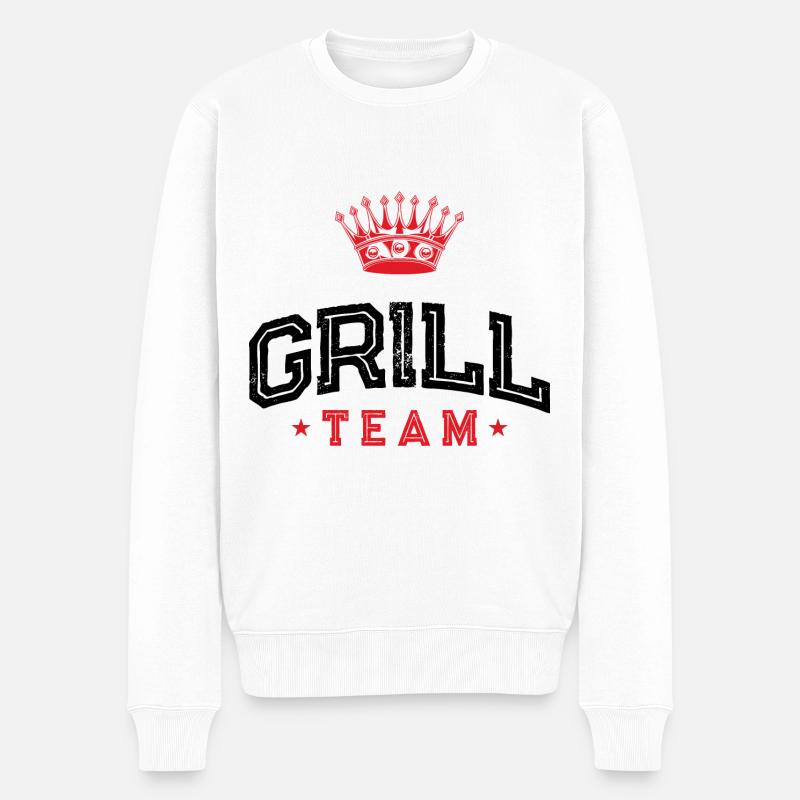 Grill Team - Männer Premium Bio Pullover - Weiß