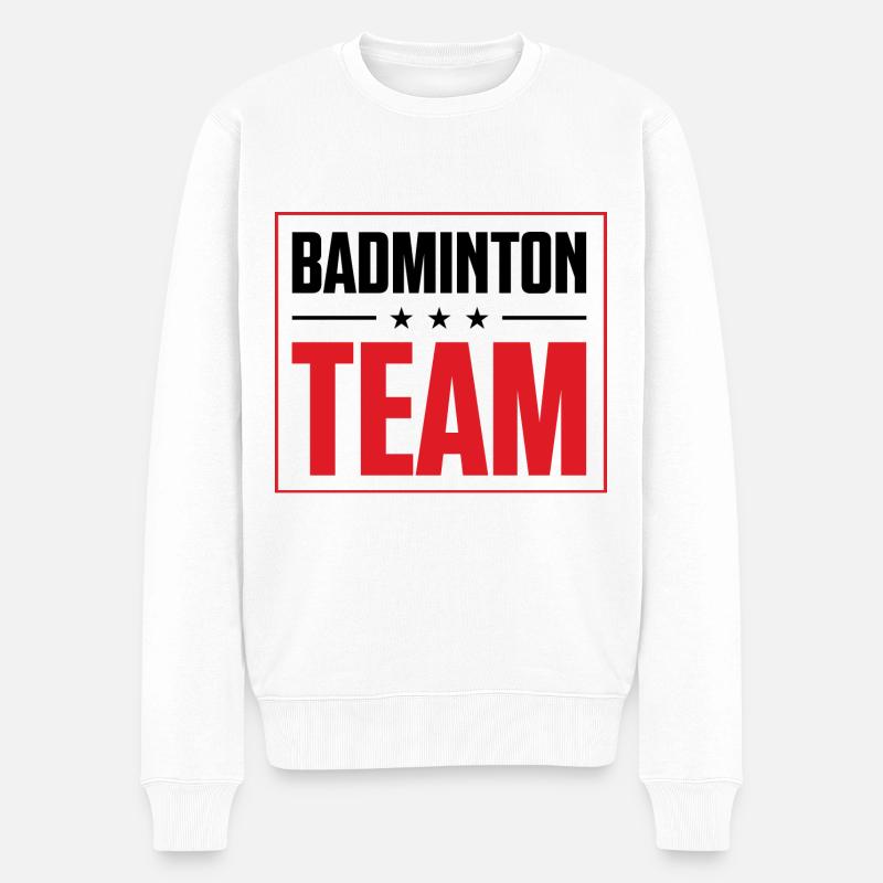 Équipe de badminton - Pull Premium bio Homme - blanc