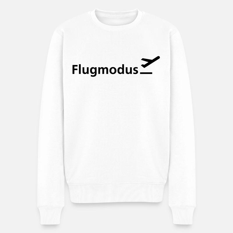 Flugmodus - Männer Premium Bio Pullover - Weiß