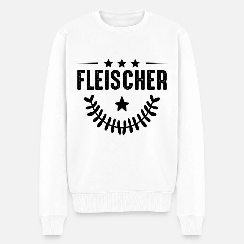 Métier de boucher - Pull Premium bio Homme - blanc