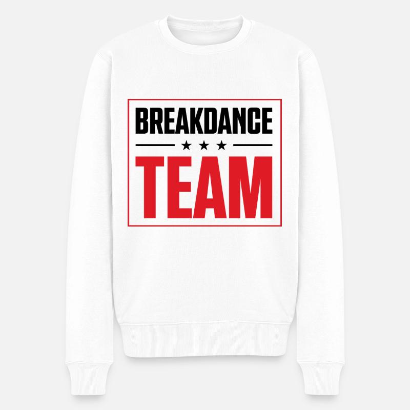 Breakdance Team - Männer Premium Bio Pullover - Weiß