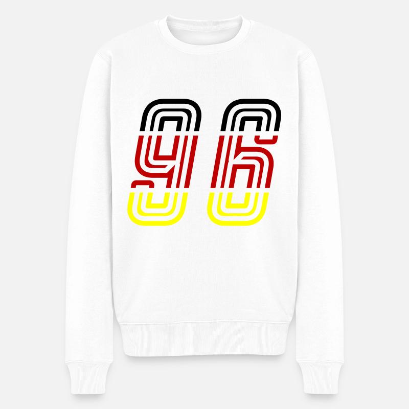 96 Symbole numérique Allemagne - Pull Premium bio Homme - blanc