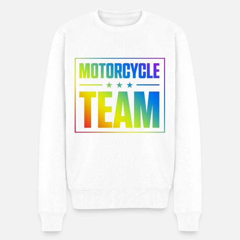 Motorcycle Team - Männer Premium Bio Pullover - Weiß
