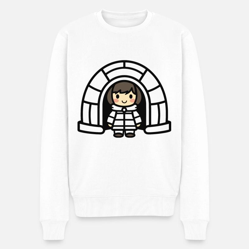 Igloo esquimau d’hiver - Pull Premium bio Homme - blanc