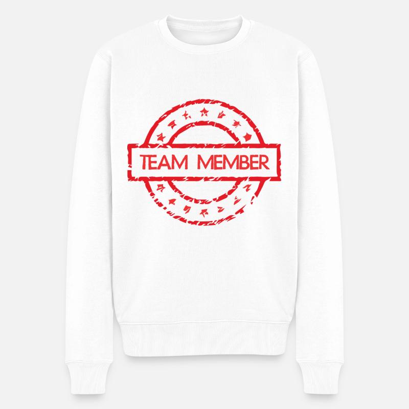Team Mitglied - Männer Premium Bio Pullover - Weiß