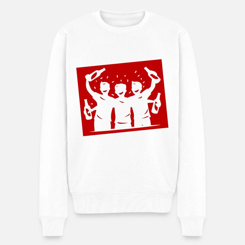 Symbole de Silhouette à boire - Pull Premium bio Homme - blanc