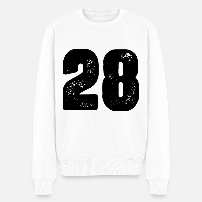 Maillot numéro 28 - Pull Premium bio Homme - blanc