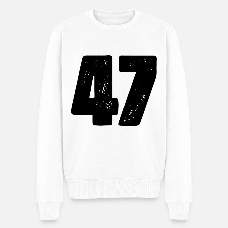 Maillot numéro 47 - Pull Premium bio Homme - blanc