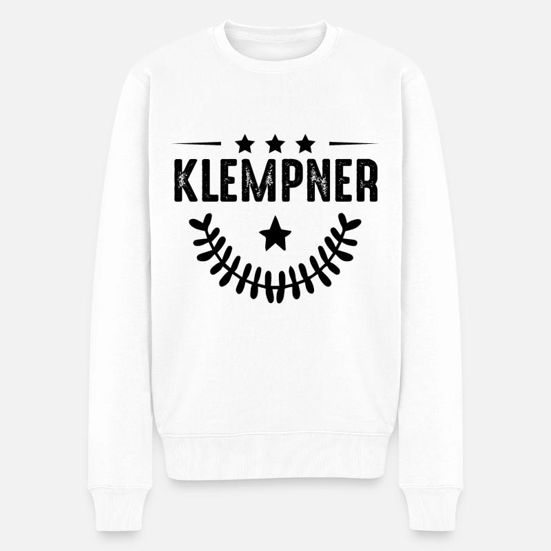 Klempner Beruf - Männer Premium Bio Pullover - Weiß