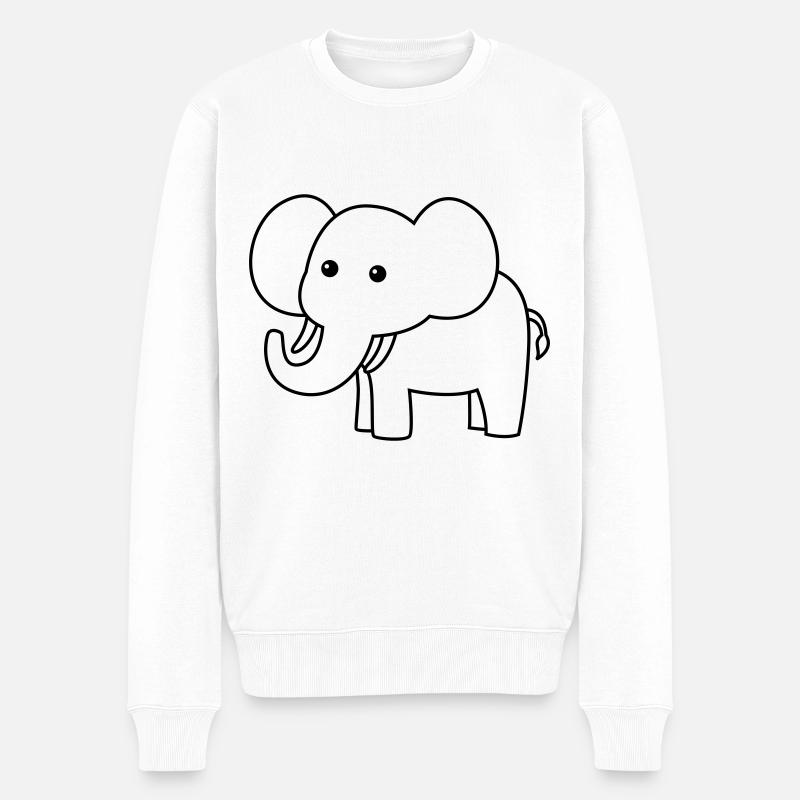 Mammut Comic Tier - Männer Premium Bio Pullover - Weiß