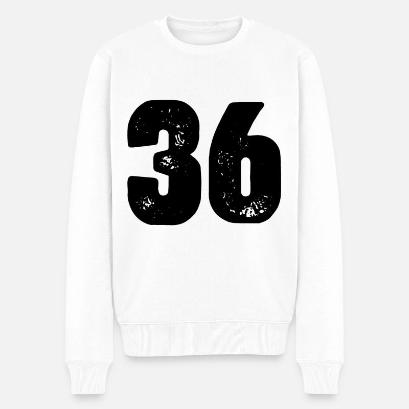 Maillot numéro 36 - Pull Premium bio Homme - blanc