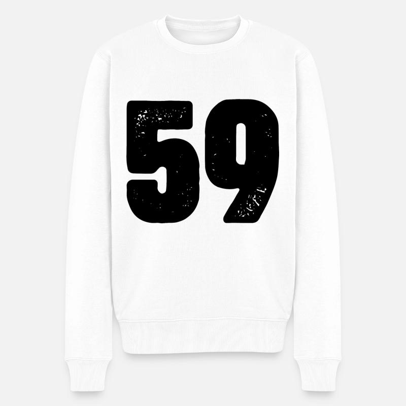 Maillot numéro 59 - Pull Premium bio Homme - blanc