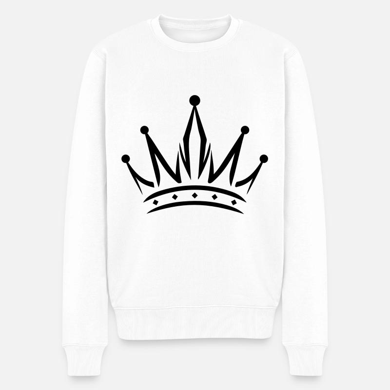 Symbole de la couronne - Pull Premium bio Homme - blanc
