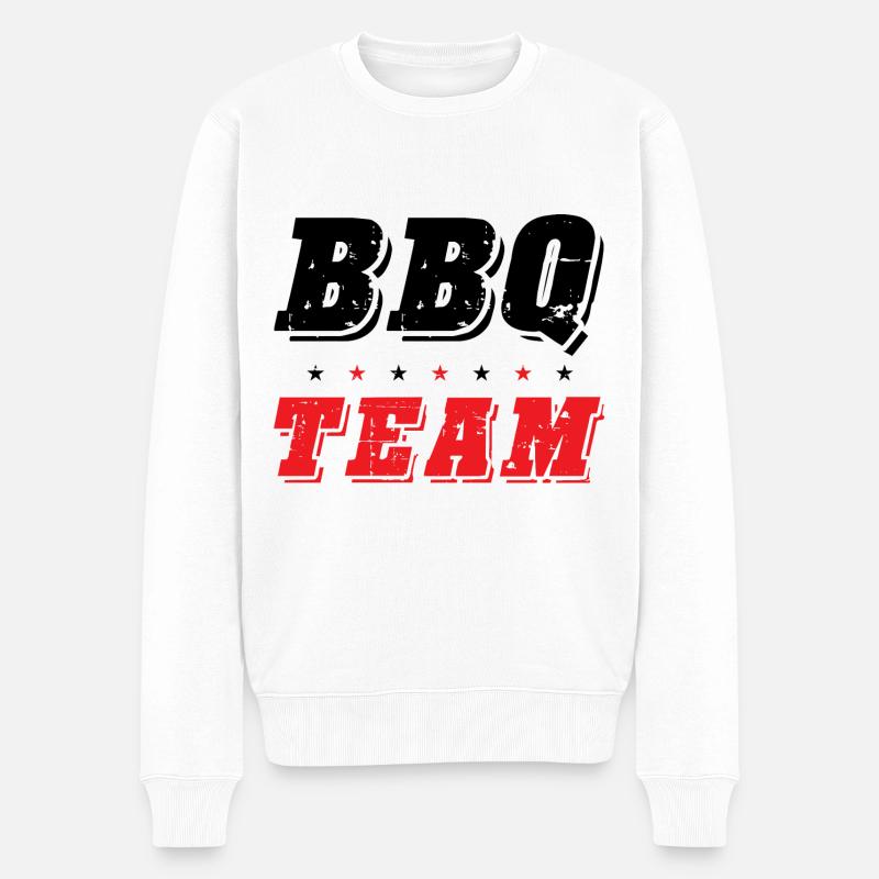 Bbq Team - Männer Premium Bio Pullover - Weiß
