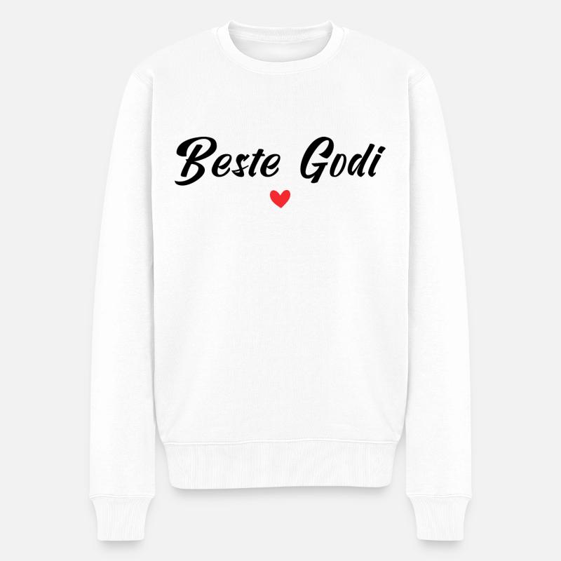 Beste Godi - Männer Premium Bio Pullover - Weiß