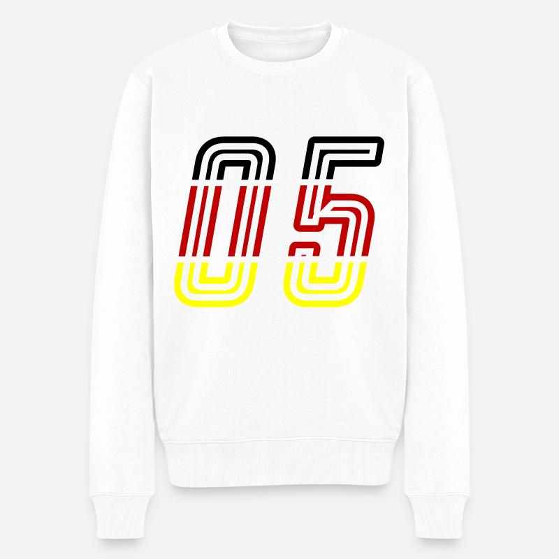5 Zahl symbol Germany - Männer Premium Bio Pullover - Weiß