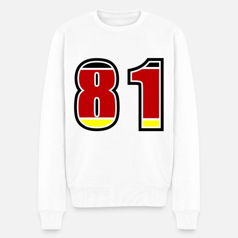 81 Numéro Allemagne Jersey - Pull Premium bio Homme - blanc