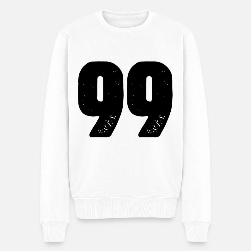 Maillot numéro 99 - Pull Premium bio Homme - blanc