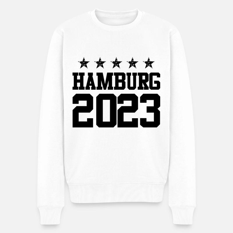 Hambourg 2023 - Pull Premium bio Homme - blanc