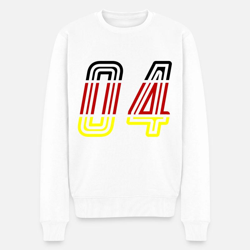 4 Symbole numérique Allemagne - Pull Premium bio Homme - blanc