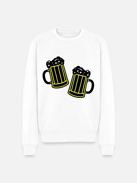 Beer Symbol Booze - Men's Premium Organic Jumper - white