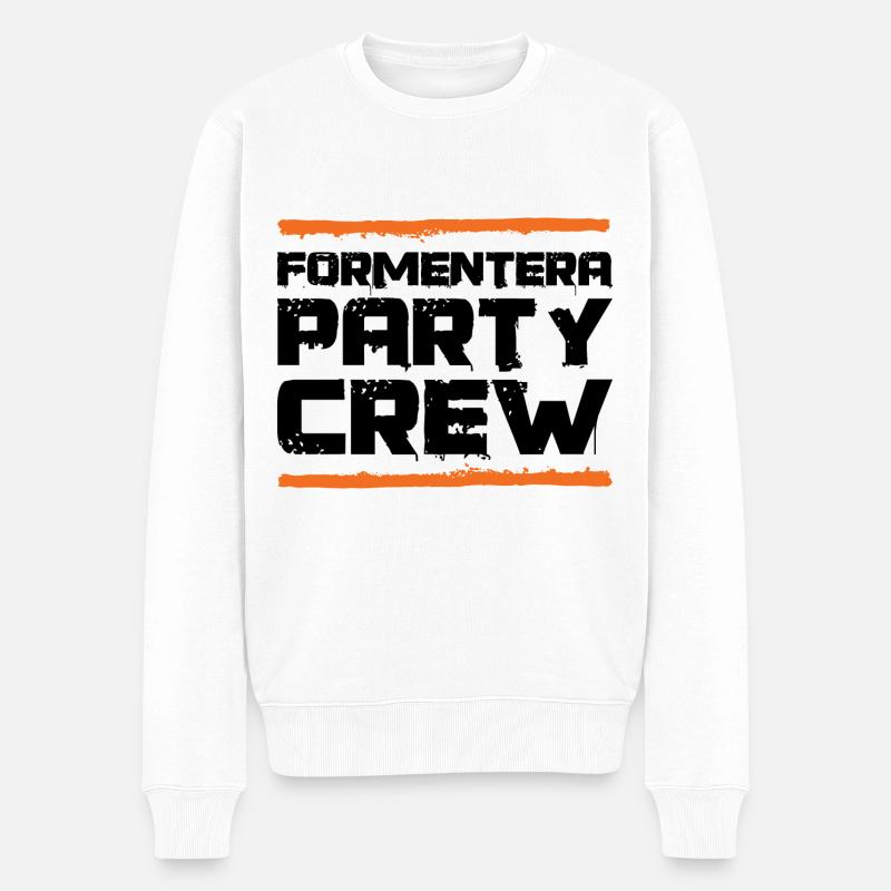 Formentera Party Crew - Männer Premium Bio Pullover - Weiß