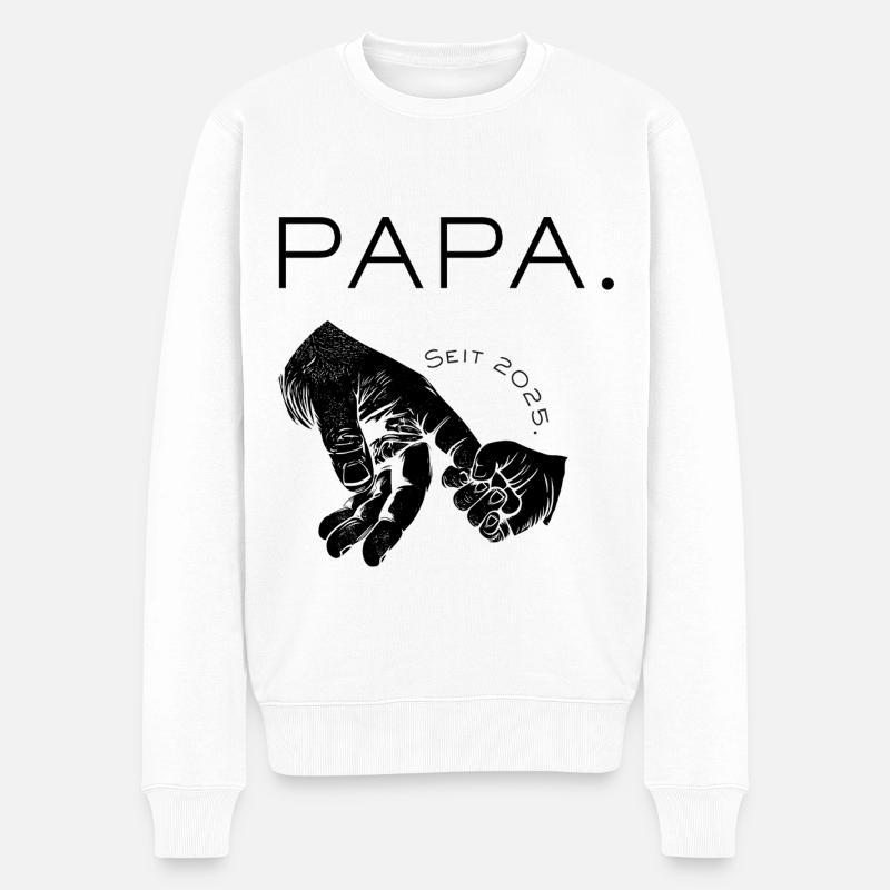 PAPA. Depuis 2025 - Pull Premium bio Homme - blanc
