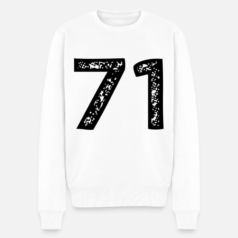 Maillot à 71 numéros - Pull Premium bio Homme - blanc