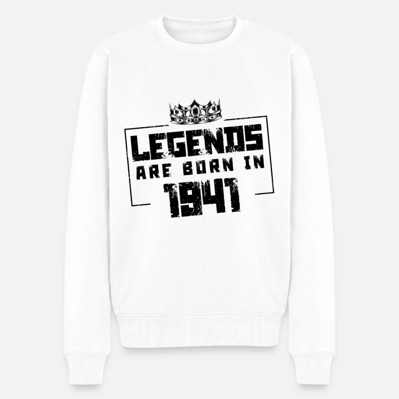1941 Légendes nées en - Pull Premium bio Homme - blanc