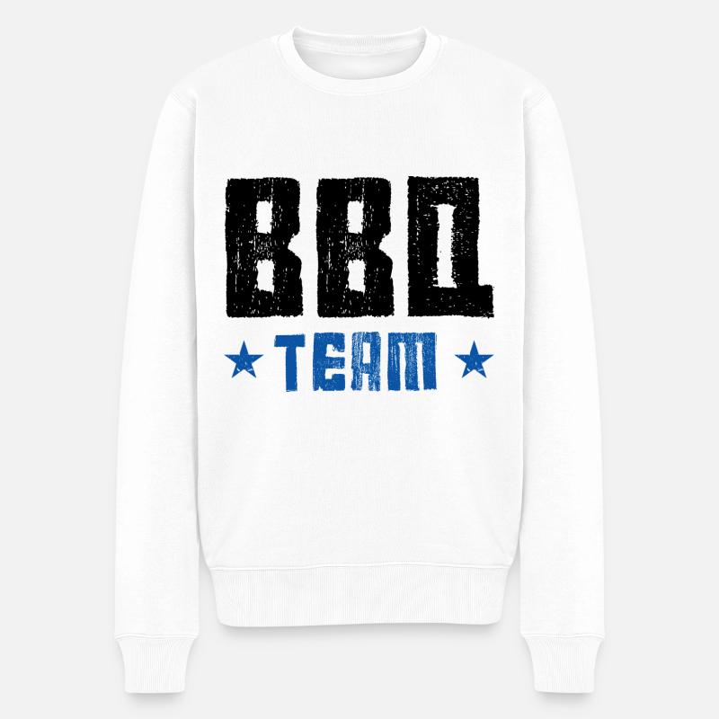 Bbq Team - Männer Premium Bio Pullover - Weiß