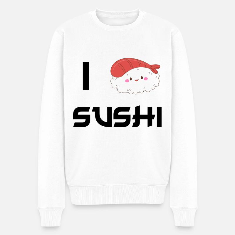 J’adore les sushis - Pull Premium bio Homme - blanc